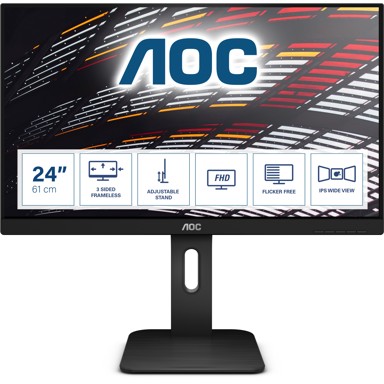 AOC Monitor Pro-line X24P1 61cm/24" 16:10 4ms HDMI DVI DisplayPort VGA VESA Pivot Speaker Full HD Black